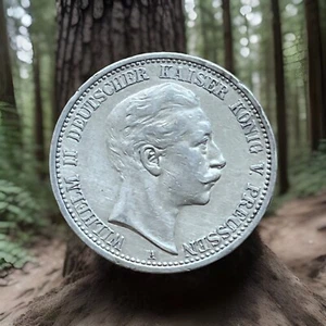 GERMANY EMPIRE PRUSSIA 1904 A 2 MARKS SILVER VERY NICE CONDITION L11 - Picture 1 of 3