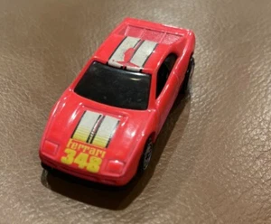 Ferrari 348 vintage Hot Wheels 1990 rosa con rayas de carreras Malasia coleccionable - Imagen 1 de 6