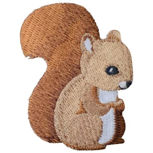 Baby Squirrel Applique Patch - Cute Animal Badge 2-5/8" (Iron or Sew On) - Picture 1 of 1