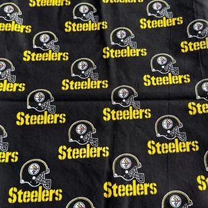 Tela de coser de algodón vintage Pittsburg Steelers NFL de 1/2 yarda x 58" - Imagen 1 de 6