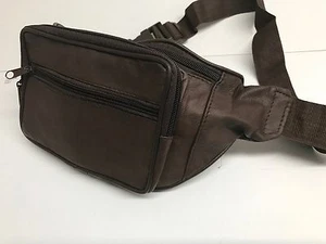 HERREN/DAMEN LEDER BAUCHTASCHE/GÜRTELTASCHE BRAUN ECHTLEDER*Letzte* - Bild 1 von 1