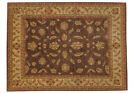 Afghan Chobi Ziegler Carpet Hand Knotted 240x310 Braun Floral Pattern Wool