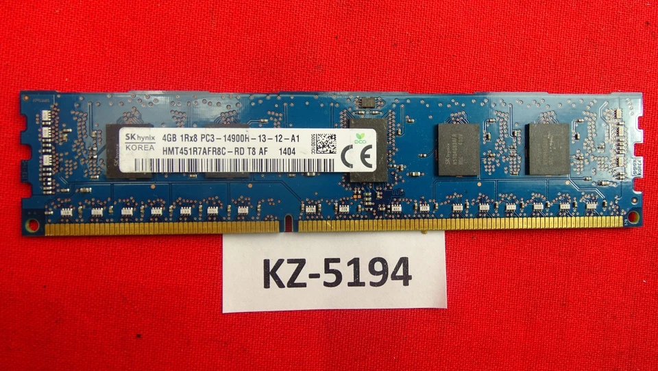 Hynix 4GB DDR3 1866MHz ECC Reg. PC3-14900R 1,5V CL13 HMT451R7AFR8C-RD T8 Af - Image 1 of 2