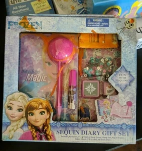 Disney Frozen Magic Sequin Diary With Key Gift Set NEW!! - Picture 1 of 4