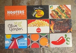 Set of 9 Popular American Company Collectible Gift Cards. Mint. Worldwide ship - Picture 1 of 2