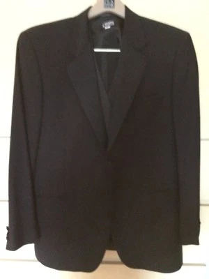 Zanieri Of Italy Black One Button Wool Tuxedo/Pleated Pants (42R)  - Image 1 of 4