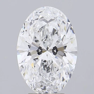 Loose CVD Diamond 3.50Ct Oval , D Color, 8x12 mm, Clarity IF , Certified Diamond - Image 1 of 4