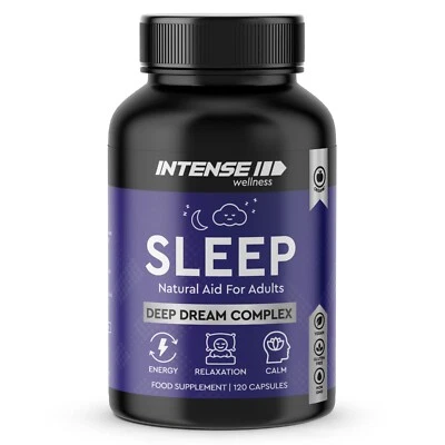Intense Wellness Natural Night Complex - Sleep Blend for Relaxation– 120 Capsule