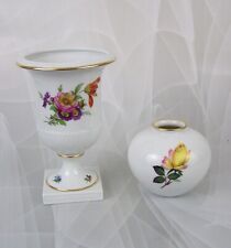 Fürstenberg 2 schöne Vasen "Bunte Blumen und Golddekor" 1 Wahl