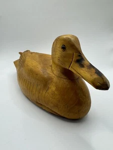 Wood Duck Decoy Vintage Hand Carved Mallard - Picture 1 of 10