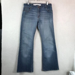 Zara Jeans Womens 6 Blue Flare Cut Low Rise Zip Fly Distressed Denim - Picture 1 of 11
