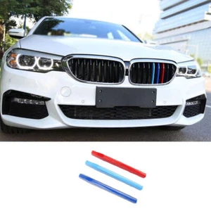 For BMW 5 Series 2018-2022 ABS 3-Colors Front Bumper Mesh Grill Grille Strip 3X - Picture 1 of 5