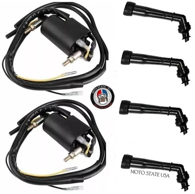 2 x 点火线圈和火花塞盖适用于铃木 GSXR600W GSXR750 GSXR750W — 第 1/4 张图片