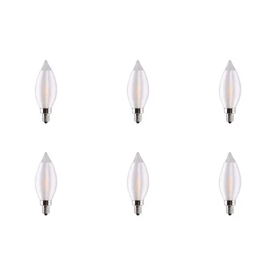 SATCO 4W CA11 LED - Satin Spun Clear - Candelabra - 2700K - 6PK - Image 1 of 4