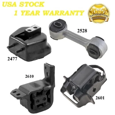 4 PCS MOTOR & TRANS MOUNT FIT PONTIAC GRAND AM, SUNBIRD 1.8L 2.0L 2.5L - Image 1 of 4