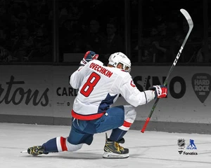 Alex Ovechkin Washington Capitals Unsigned Goal Celebration Spotlight Photograph - Picture 1 of 1