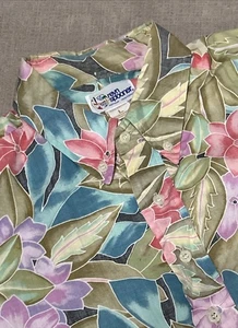 VTG Reyn Spooner Shirt Womens Large Hawaiian Aloha Beach Tropical Made In Hawaii - Picture 1 of 13