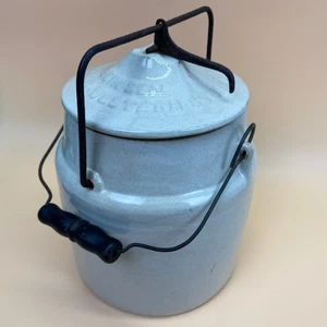 Antike WESTERN STEINZEUG Nr. 5 Deckeldose Topf WEHR SIEGEL Monmouth Illinois - Bild 1 von 13