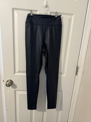 Leggings femininas OFFLINE by Aerie luxo real couro sintético azul marinho tamanho M curta - Imagem 1 de 4