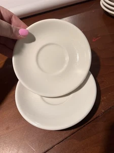 homer laughlin restaurant ware White Saucer X2 - Picture 1 of 7