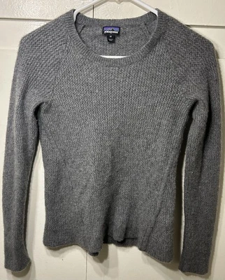 Женский свитер Patagonia кашемир + шерсть размер XS мягкий серый с длинным рукавом - Изображение 1 из 4