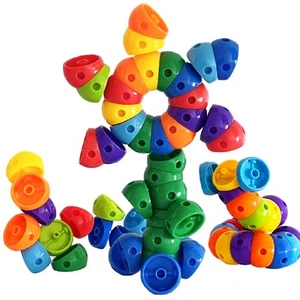 Snap n Twist Building Toys - Wocky Blocks - 80 Piece STEM Snap Cubes for Pres... - Picture 1 of 6