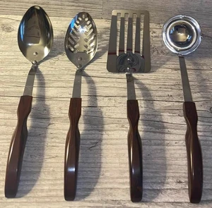 LOT Vintage CUTCO Cooking UTENSILS No 12 Spoon 13 Slotted 15 Ladle 16 Spatula - Picture 1 of 5