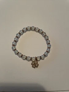 Backofenblatt Klee Charm Dehnbar Armband Roségold - Bild 1 von 7