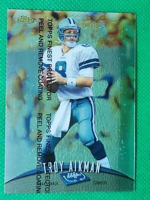 1998 Topps Finest #220 Troy Aikman HOF Dallas Cowboys / UCLA - Image 1 of 3