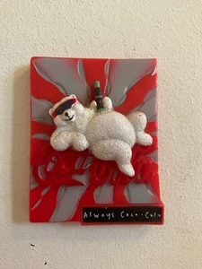 Coca-Cola Magnet 3D Plastic Polar Bear with Sunglasses Always Coca-Cola - Picture 1 of 2