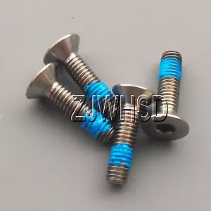 4pcs M3 x 12 Ti tanium Screw Bolt Allen hex Socket Flat head with ThreadLocker - Picture 1 of 2