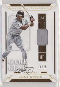2019 Panini National Treasures Game Gear Material Holo Gold /25 Tony Gwynn HOF