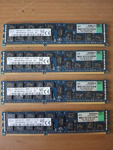 Barrettes RAM SK Hynix 64 Go (4x16 Go) PC3-12800R - Registr. ECC - HMT42GR7BFR4C - Photo 1/3