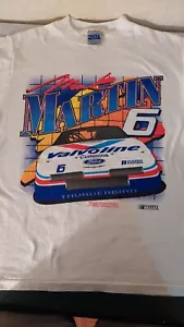 90s Vintage Mark Martin Valvoline Cummins T-shirt Size L Single Stitch - Picture 1 of 6