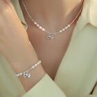 Sweet Bow Pendant Pearl Necklace Clavicle Drop Choker  Girlfriend