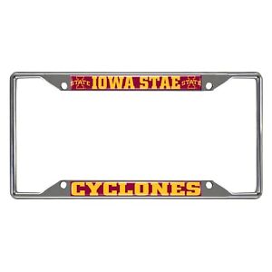 Fanmats NCAA Iowa State Cyclones Chrome Metal License Plate Frame