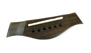 1 piece Acoustic guitar bridge, indian rosewood, bone saddle GBTCR01 - Picture 1 of 3
