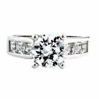 Tallia E80: 3.6 carat Ice on Fire CZ Sterling Silver Engagement Ring
