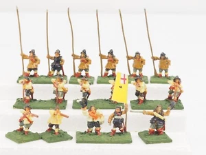 15MM ENGLISH CIVIL WAR INFANTRY X 17. PAINTED. BLUE 371 - Picture 1 of 5