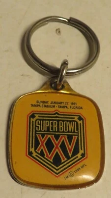Vintage 1989 Super Bowl XXV Keychain By Wincraft Used Football Promo Advertising - Image 1 of 4