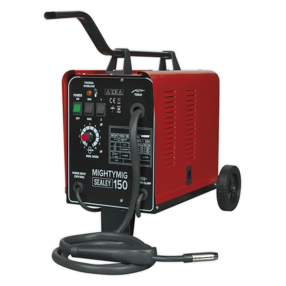 Sealey MIGHTYMIG150 Professional Gas/No-Gas MIG Welder 150-Amp 230-Volt
