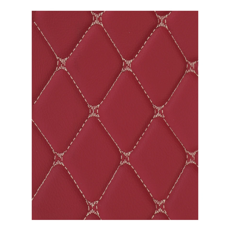 Tela de imitación de cuero con tapicería de techo de coche de diamante acolchada de espuma se vende por yarda Foto 1 de 4