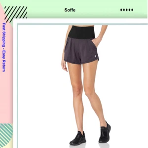 Soffe Curves Juniors Dance Shortie in Black Rinse, 1X - Picture 1 of 3