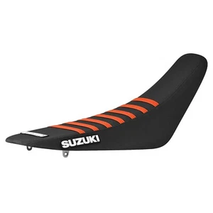 2000-2024 SUZUKI DRZ 400 400S 400E 400SM SEAT COVER BLACK / ORANGE RIB -LOGO #70 - Picture 1 of 5