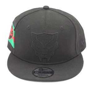 Black Panther Snapback New Era 9FIFTY Marvel Wakanda Superhero Black Cap Hat - Picture 1 of 10