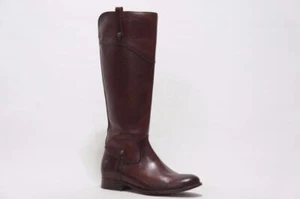 BOTAS DE MONTAR FRYE MELISSA TAB ALTAS DE CUERO MARRÓN 6.5 $428 - Imagen 1 de 1