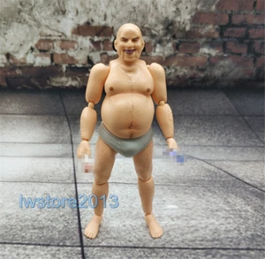 Figura de acción masculina de 6" cuerpo cabeza flexible tío grasa miserable 1/12 SHF juguetes muñecas - Imagen 1 de 10