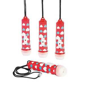 Valentine Mini Flashlights On A Rope - 12 Pc. - Picture 1 of 1