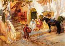 Frederick Arthur Bridgman A Street In Algeria A4 Print