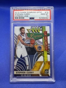 STEPHEN CURRY 2019 PANINI DONRUSS OPTIC EXPRESS LANE #16 PSA 10 GEM MT WARRIORS - Picture 1 of 2